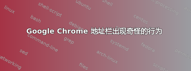 Google Chrome 地址栏出现奇怪的行为