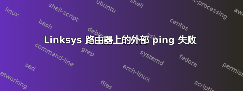 Linksys 路由器上的外部 ping 失败