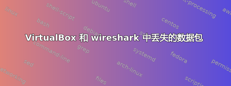 VirtualBox 和 wireshark 中丢失的数据包