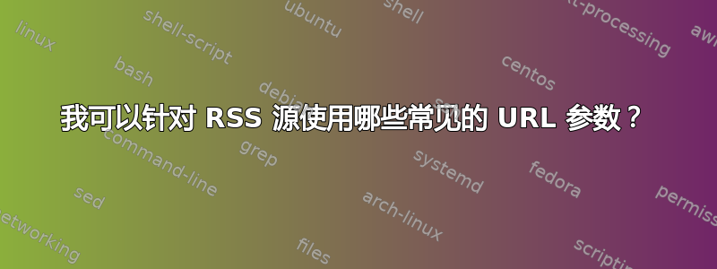 我可以针对 RSS 源使用哪些常见的 URL 参数？