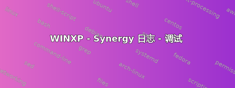 WINXP - Synergy 日志 - 调试