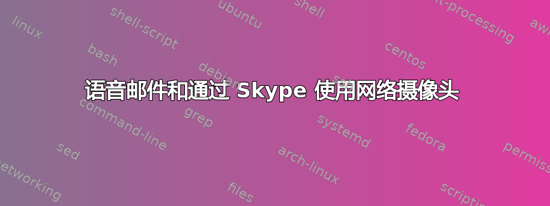 语音邮件和通过 Skype 使用网络摄像头