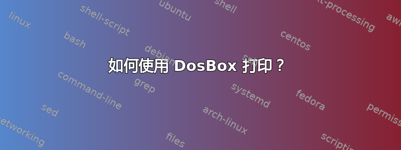 如何使用 DosBox 打印？