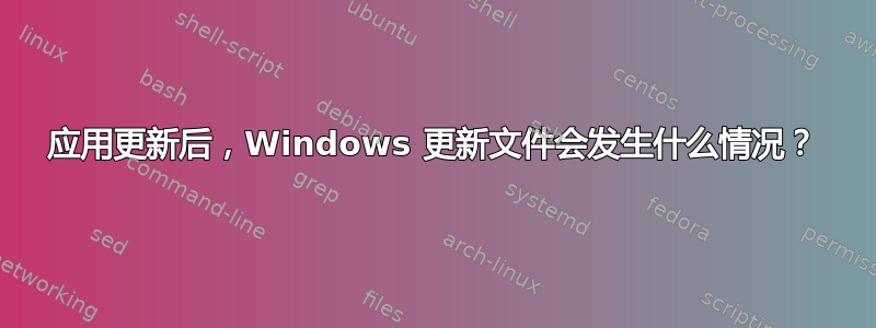 应用更新后，Windows 更新文件会发生什么情况？