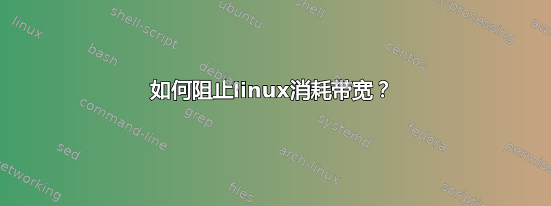 如何阻止linux消耗带宽？