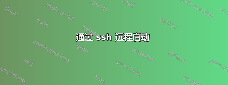 通过 ssh 远程启动