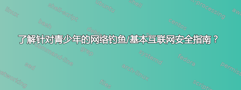 了解针对青少年的网络钓鱼/基本互联网安全指南？