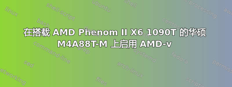 在搭载 AMD Phenom II X6 1090T 的华硕 M4A88T-M 上启用 AMD-v