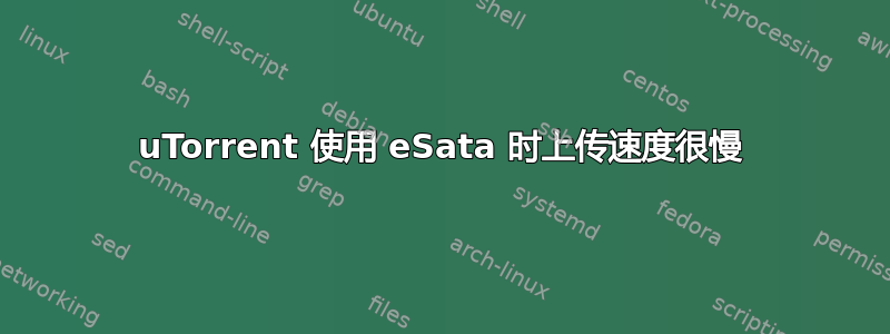 uTorrent 使用 eSata 时上传速度很慢