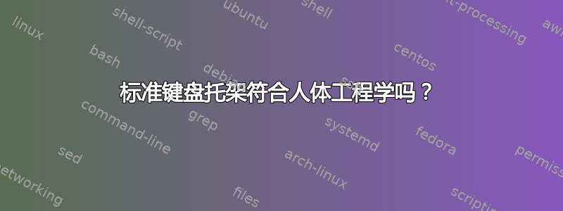 标准键盘托架符合人体工程学吗？