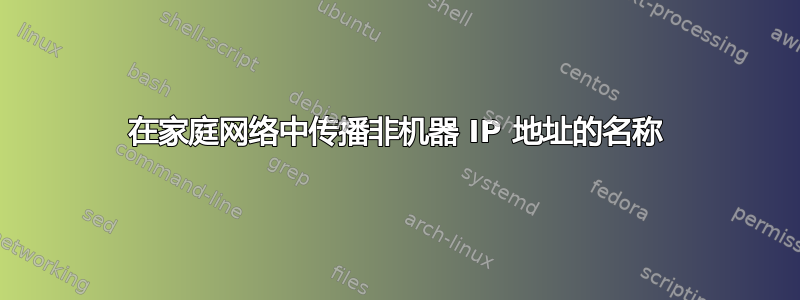 在家庭网络中传播非机器 IP 地址的名称