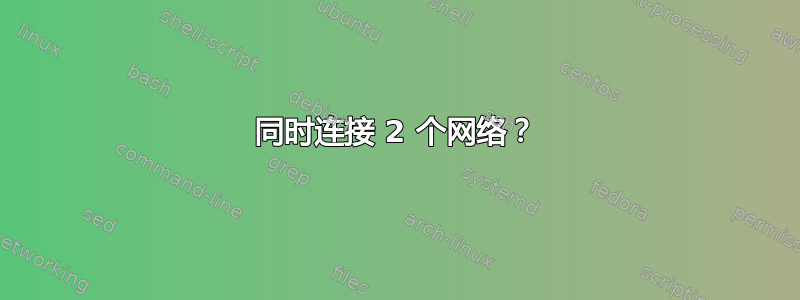 同时连接 2 个网络？