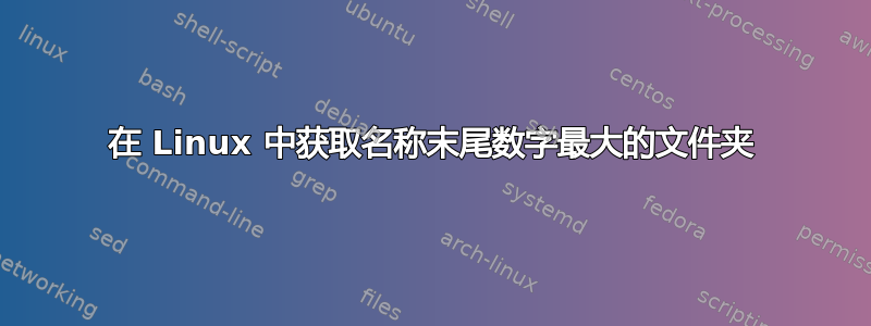 在 Linux 中获取名称末尾数字最大的文件夹