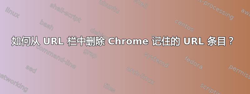 如何从 URL 栏中删除 Chrome 记住的 URL 条目？