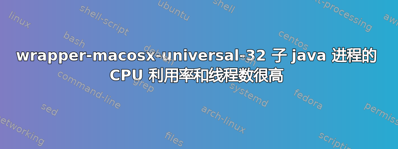 wrapper-macosx-universal-32 子 java 进程的 CPU 利用率和线程数很高