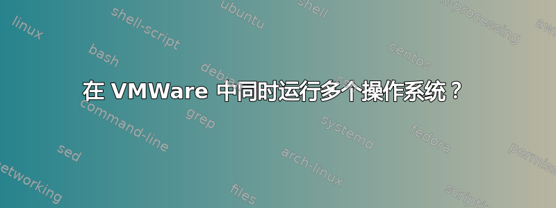 在 VMWare 中同时运行多个操作系统？