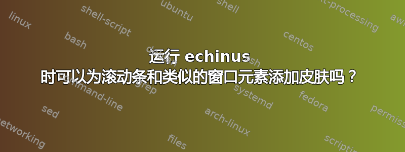 运行 echinus 时可以为滚动条和类似的窗口元素添加皮肤吗？