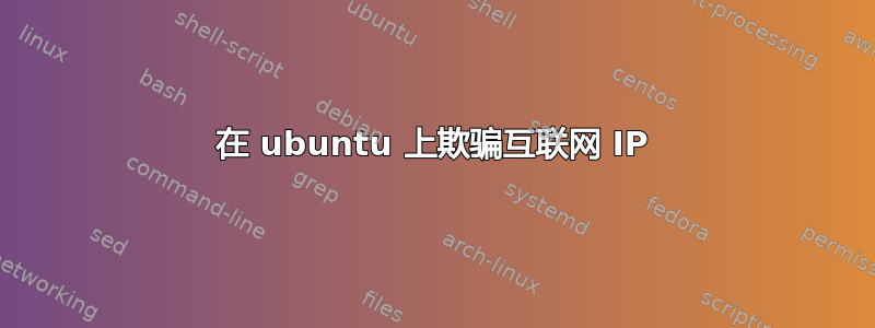 在 ubuntu 上欺骗互联网 IP