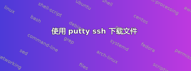 使用 putty ssh 下载文件