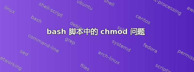 bash 脚本中的 chmod 问题