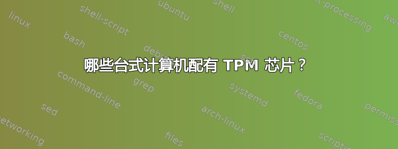 哪些台式计算机配有 TPM 芯片？