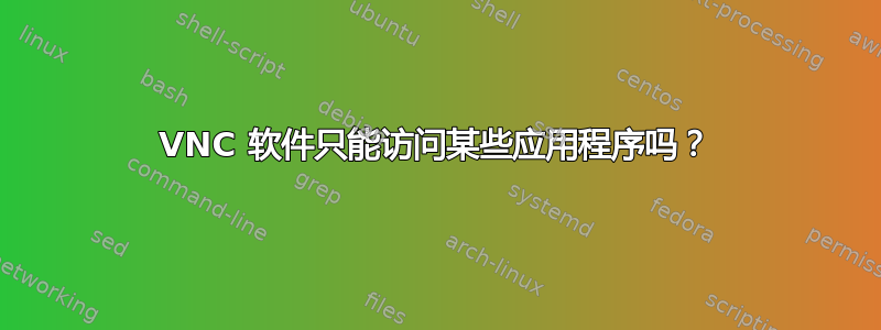 VNC 软件只能访问某些应用程序吗？