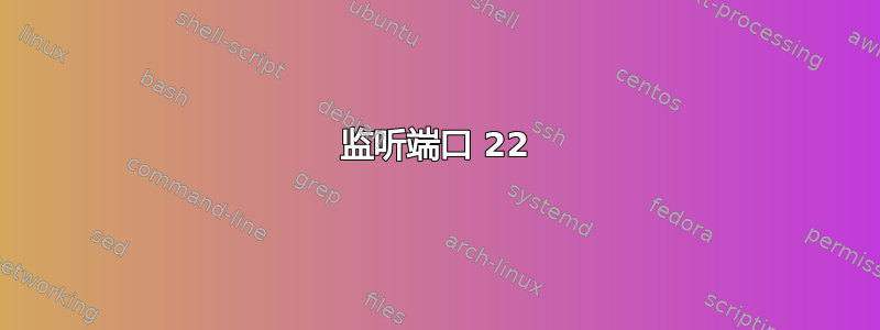 监听端口 22