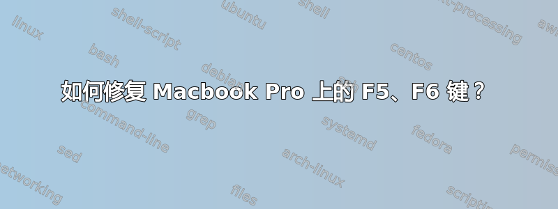 如何修复 Macbook Pro 上的 F5、F6 键？