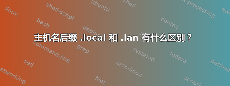 主机名后缀 .local 和 .lan 有什么区别？