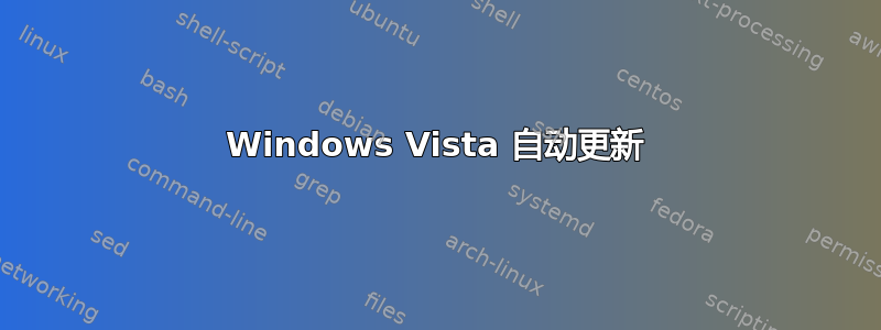 Windows Vista 自动更新