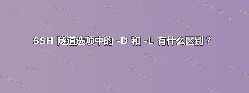 SSH 隧道选项中的 -D 和 -L 有什么区别？