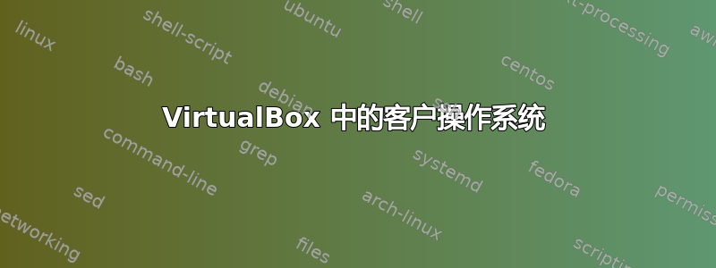 VirtualBox 中的客户操作系统