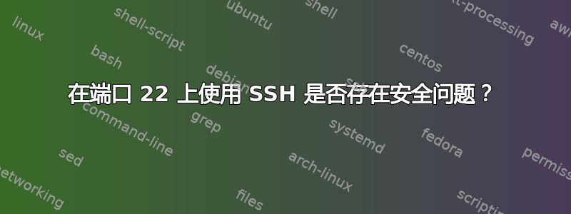 在端口 22 上使用 SSH 是否存在安全问题？