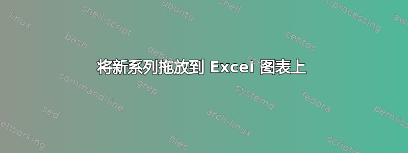 将新系列拖放到 Excel 图表上