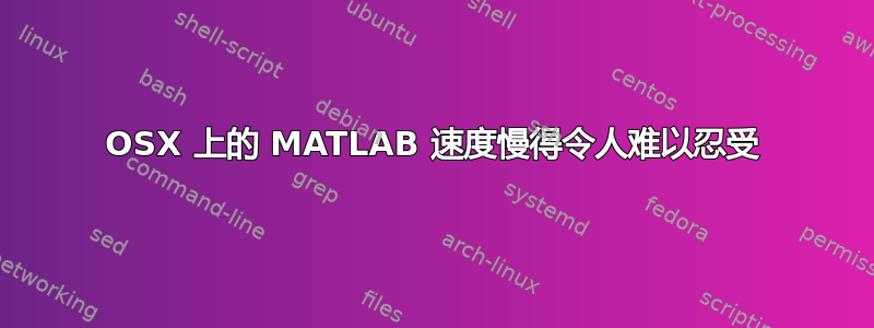 OSX 上的 MATLAB 速度慢得令人难以忍受