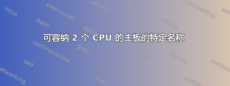 可容纳 2 个 CPU 的主板的特定名称