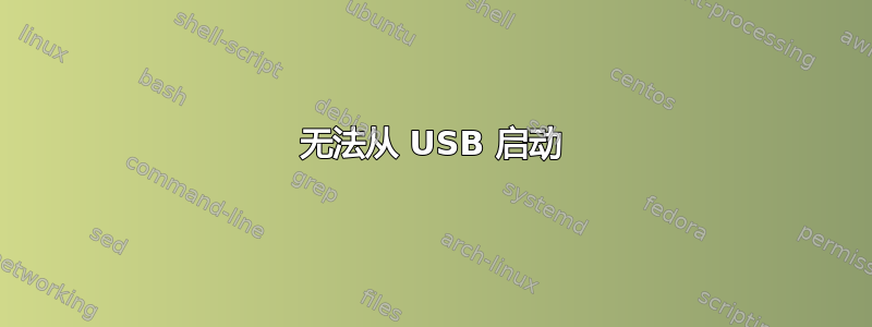 无法从 USB 启动