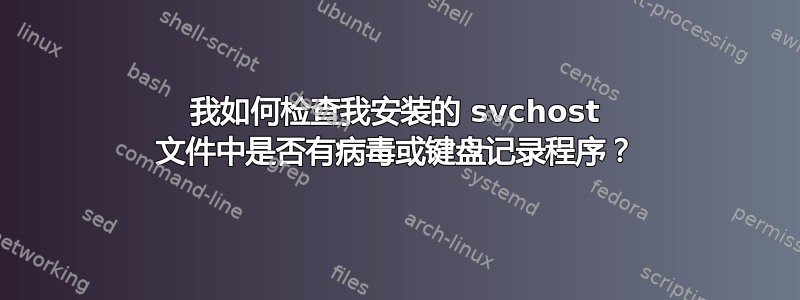 我如何检查我安装的 svchost 文件中是否有病毒或键盘记录程序？