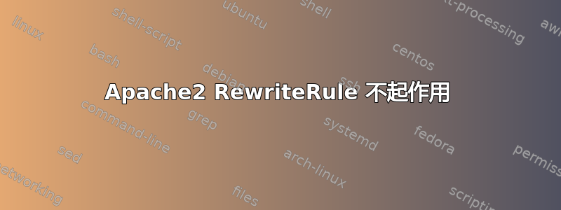 Apache2 RewriteRule 不起作用