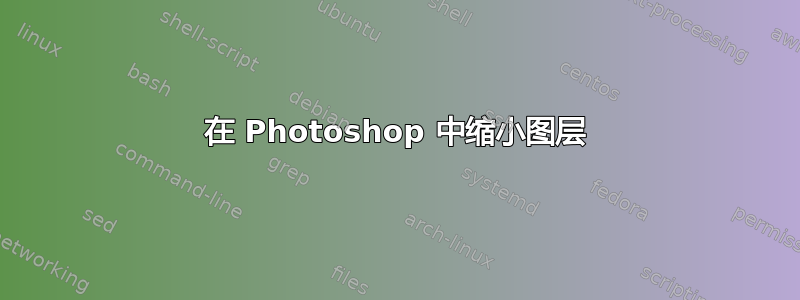 在 Photoshop 中缩小图层