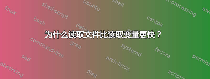 为什么读取文件比读取变量更快？