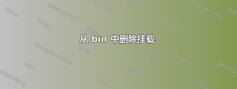 从 bin 中删除挂载