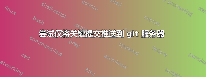 尝试仅将关键提交推送到 git 服务器