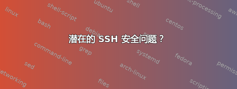 潜在的 SSH 安全问题？