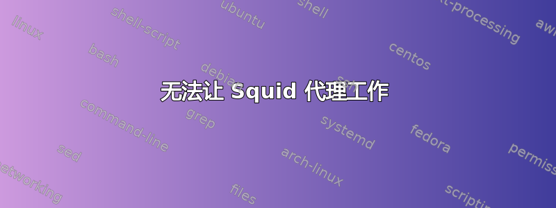 无法让 Squid 代理工作