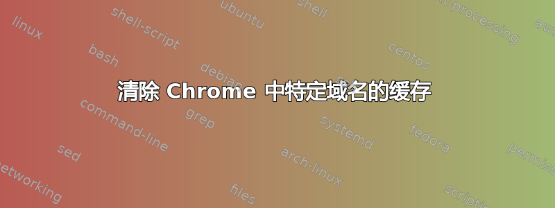 清除 Chrome 中特定域名的缓存