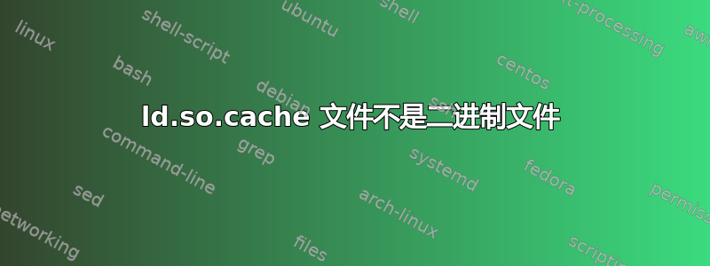 ld.so.cache 文件不是二进制文件