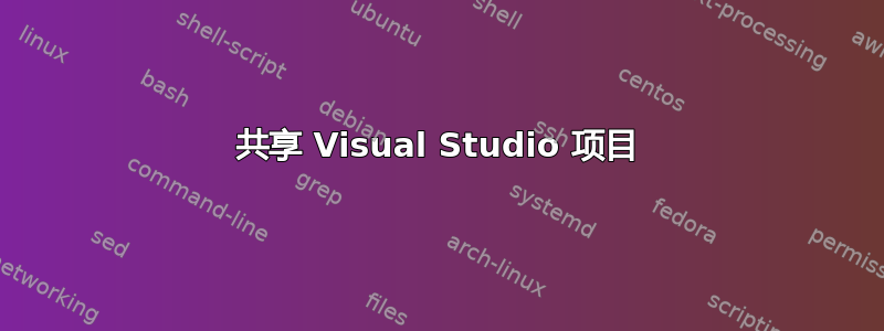 共享 Visual Studio 项目