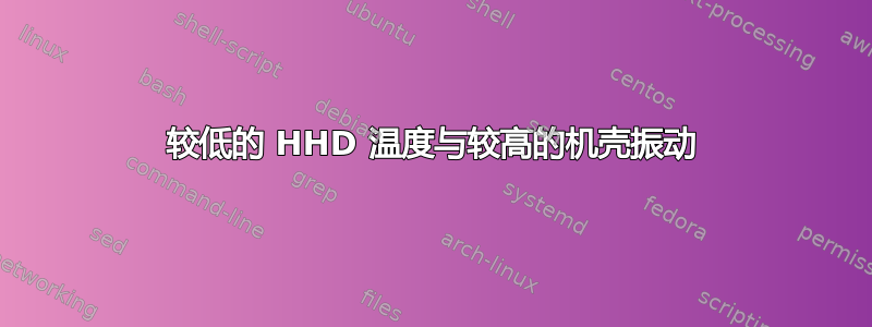 较低的 HHD 温度与较高的机壳振动