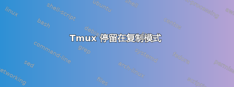 Tmux 停留在复制模式